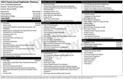 2024 Toyota Grand Highlander Platinum