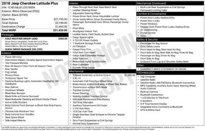 2018 Jeep Cherokee Latitude Plus