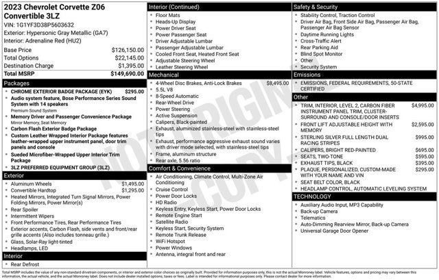 2023 Chevrolet Corvette 3LZ