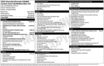 2025 Chevrolet Silverado 2500HD 4WD Crew Cab 159" Custom