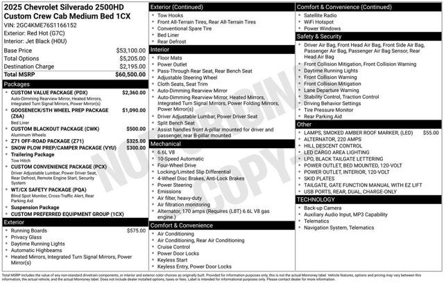 2025 Chevrolet Silverado 2500HD 4WD Crew Cab 159" Custom