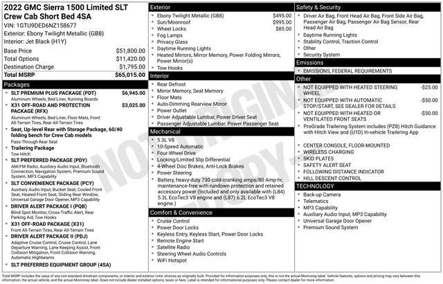 2022 GMC Sierra 1500 Limited SLT