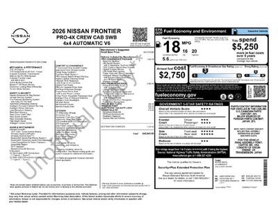 2026 Nissan Frontier PRO-4X