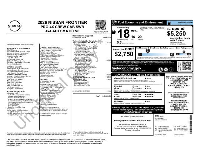 2026 Nissan Frontier PRO-4X