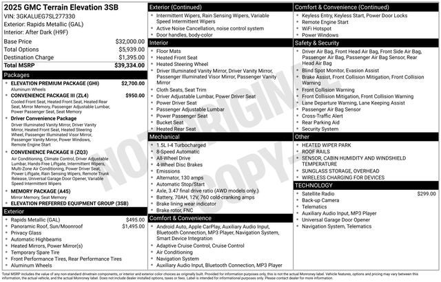 2025 GMC Terrain Elevation