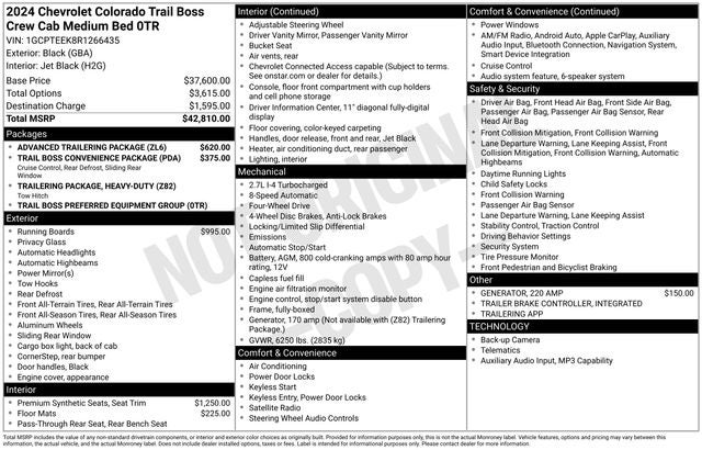 2024 Chevrolet Colorado 4WD Trail Boss