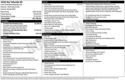 2022 Kia Telluride SX