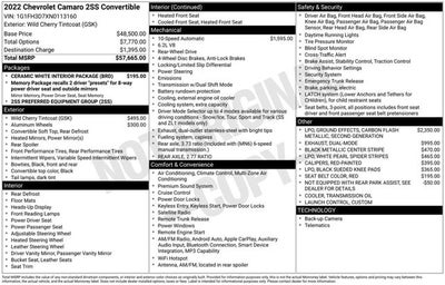 2022 Chevrolet Camaro 2SS