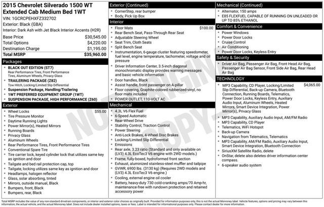 2015 Chevrolet Silverado 1500 Work Truck