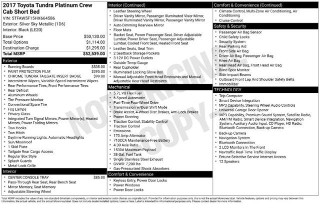 2017 Toyota Tundra 4WD Platinum