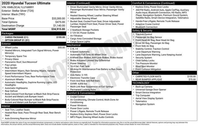 2020 Hyundai Tucson Ultimate