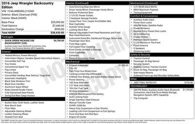 2016 Jeep Wrangler Sahara