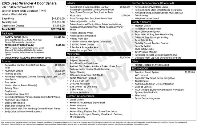 2025 Jeep Wrangler Sahara