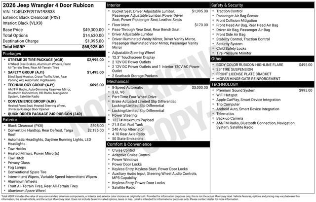 2026 Jeep Wrangler Rubicon