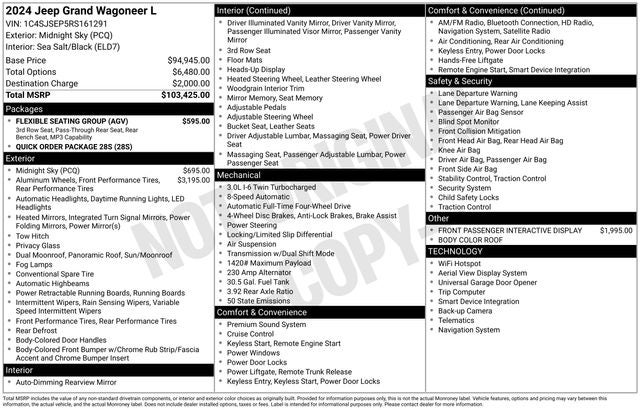 2024 Jeep Grand Wagoneer L Base
