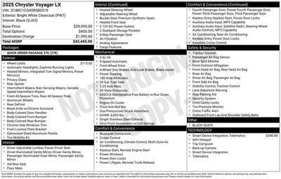 2025 Chrysler Voyager LX