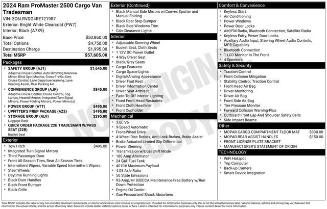 2024 RAM ProMaster 2500 High Roof