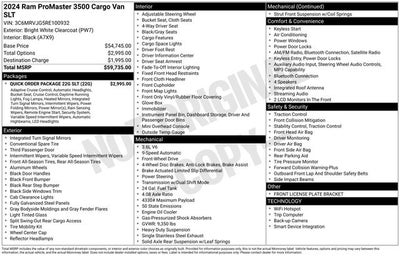 2024 RAM ProMaster 3500 High Roof