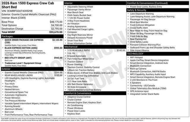 2026 RAM 1500 Express