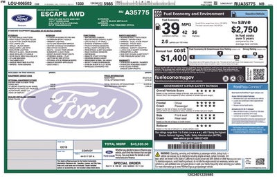 2024 Ford Escape Hybrid ST-Line Elite