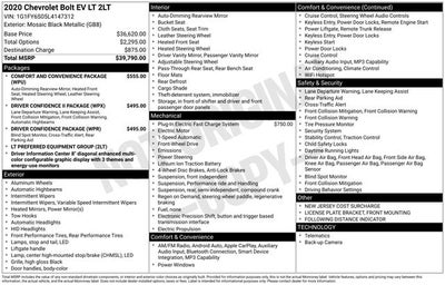 2020 Chevrolet Bolt EV LT