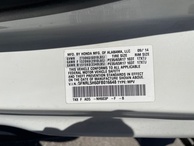2015 Honda Odyssey EX-L