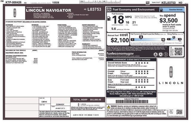2019 Lincoln Navigator L Reserve