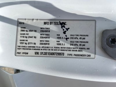 2019 Tesla Model 3 Mid Range