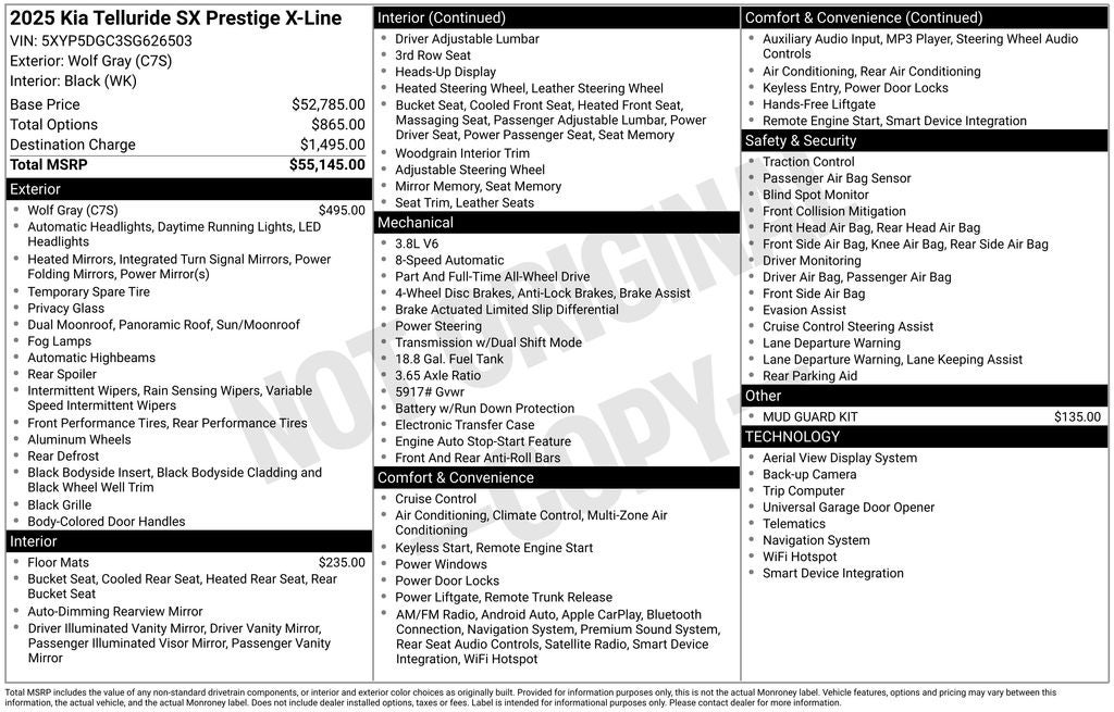 2025 Kia Telluride SX-Prestige X-Line