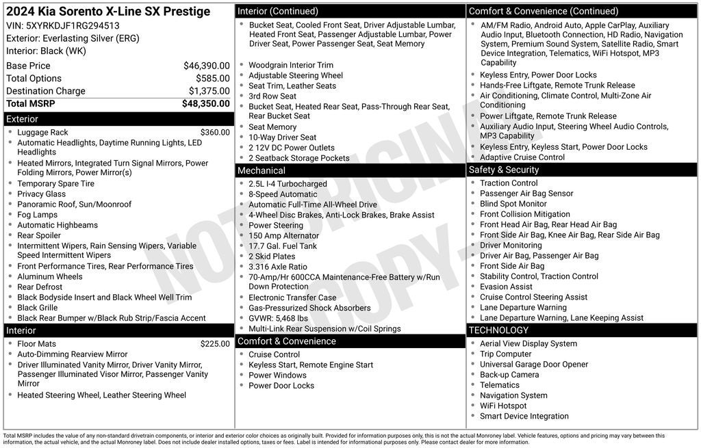 2024 Kia Sorento X-Line SX Prestige