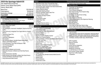 2025 Kia Sportage Hybrid EX