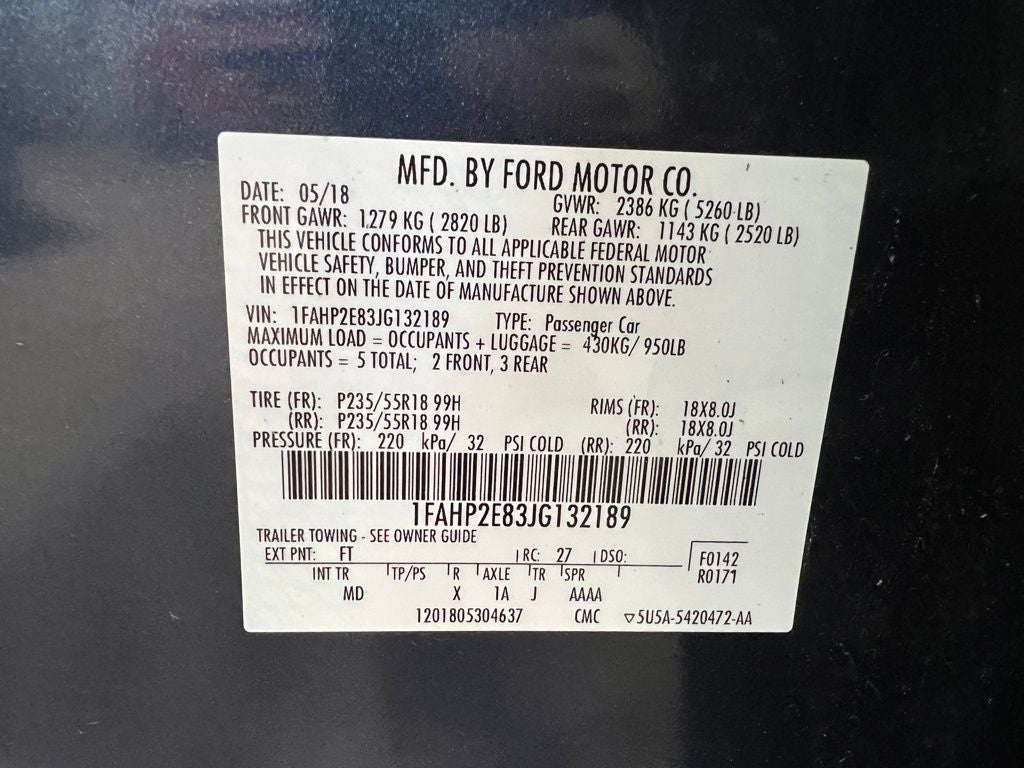 2018 Ford Taurus SEL