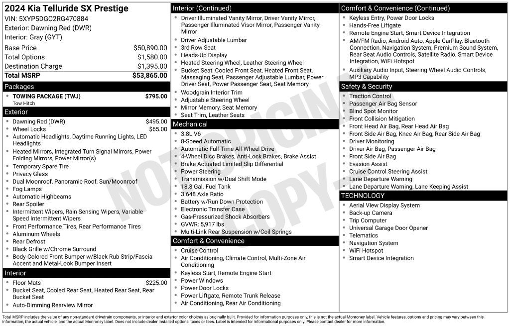 2024 Kia Telluride SX Prestige