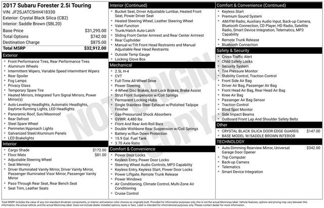 2017 Subaru Forester 2.5i Touring