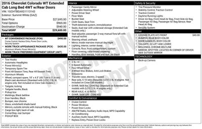 2016 Chevrolet Colorado 4WD WT