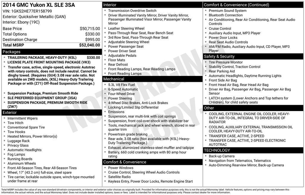 2014 GMC Yukon XL SLE