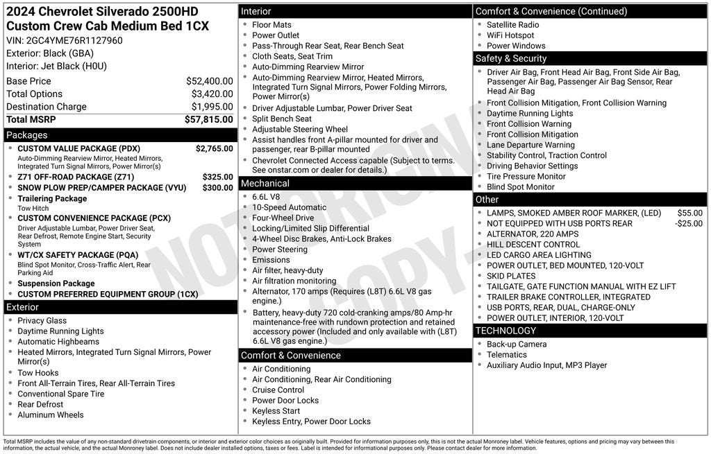 2024 Chevrolet Silverado 2500 HD Custom