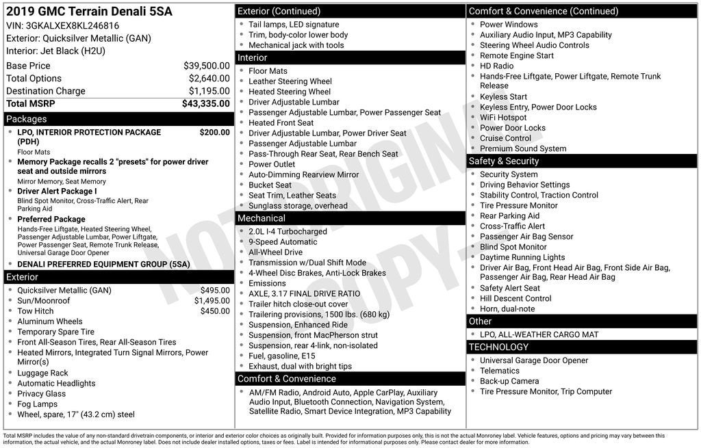 2019 GMC Terrain Denali