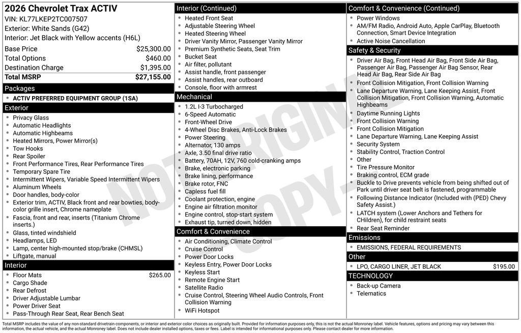 2026 Chevrolet Trax ACTIV