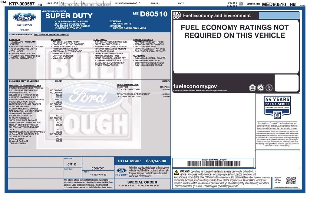 2021 Ford Super Duty F-550 DRW XL