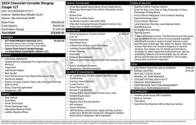 2024 Chevrolet Corvette Stingray 1LT