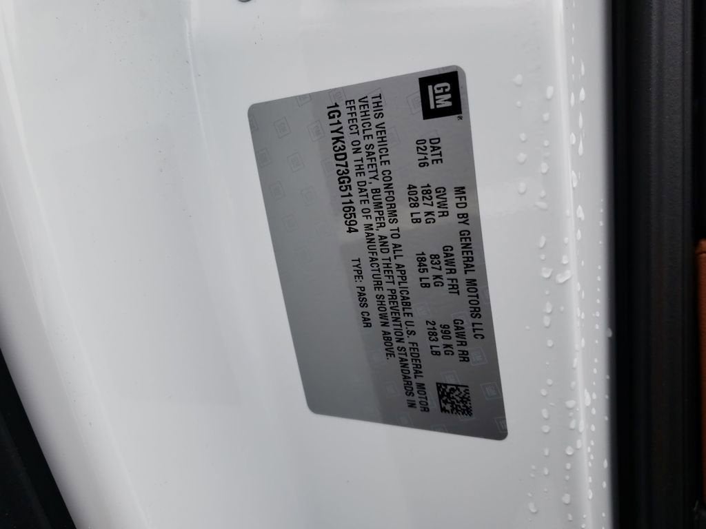 2016 Chevrolet Corvette Stingray Z51 2LT