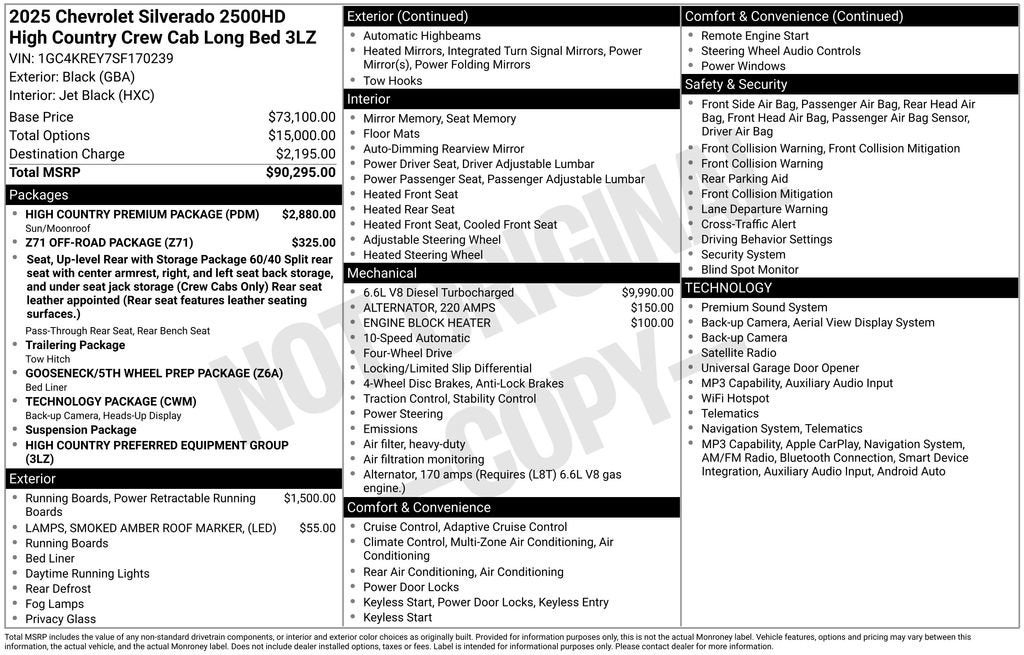 2025 Chevrolet Silverado 2500 HD High Country