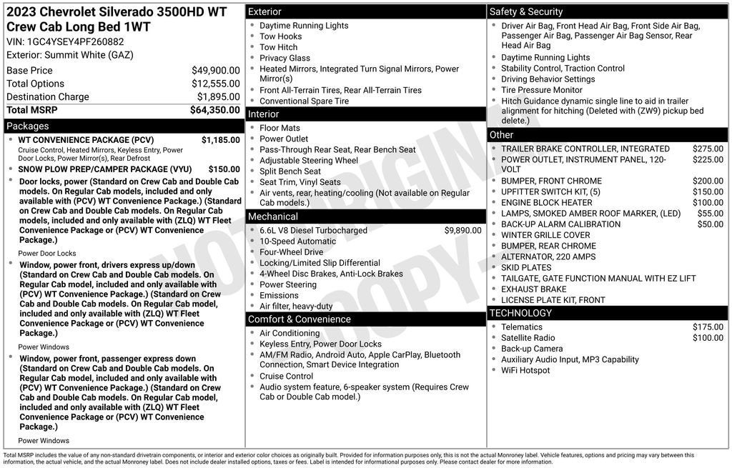 2023 Chevrolet Silverado 3500 HD WT