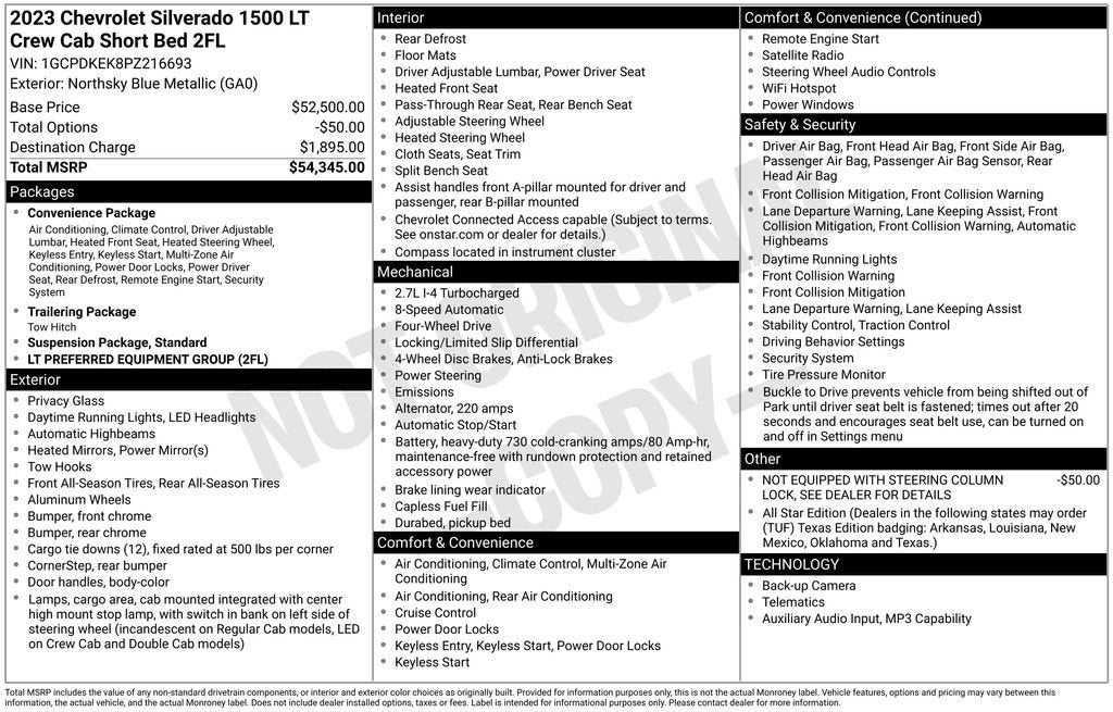 2023 Chevrolet Silverado 1500 LT (2FL)