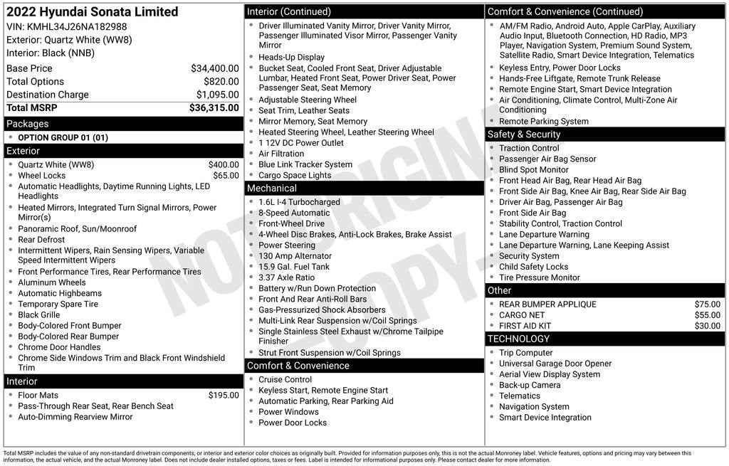 2022 Hyundai Sonata Limited