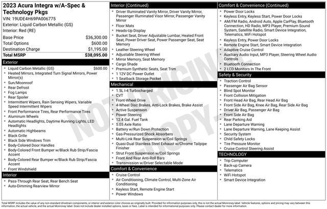 2023 Acura Integra w/A-Spec Technology Package