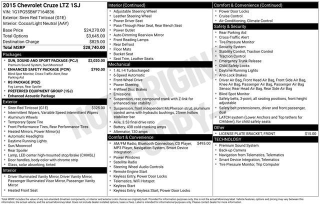 2015 Chevrolet Cruze LTZ