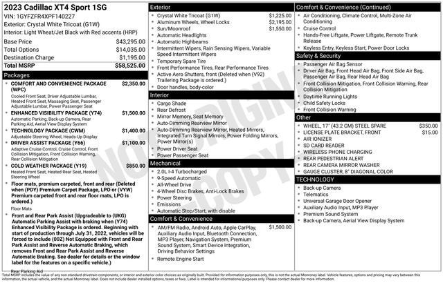 2023 Cadillac XT4 Sport