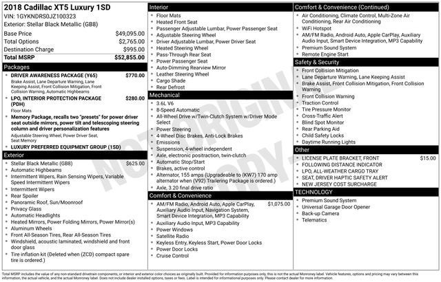 2018 Cadillac XT5 Luxury AWD